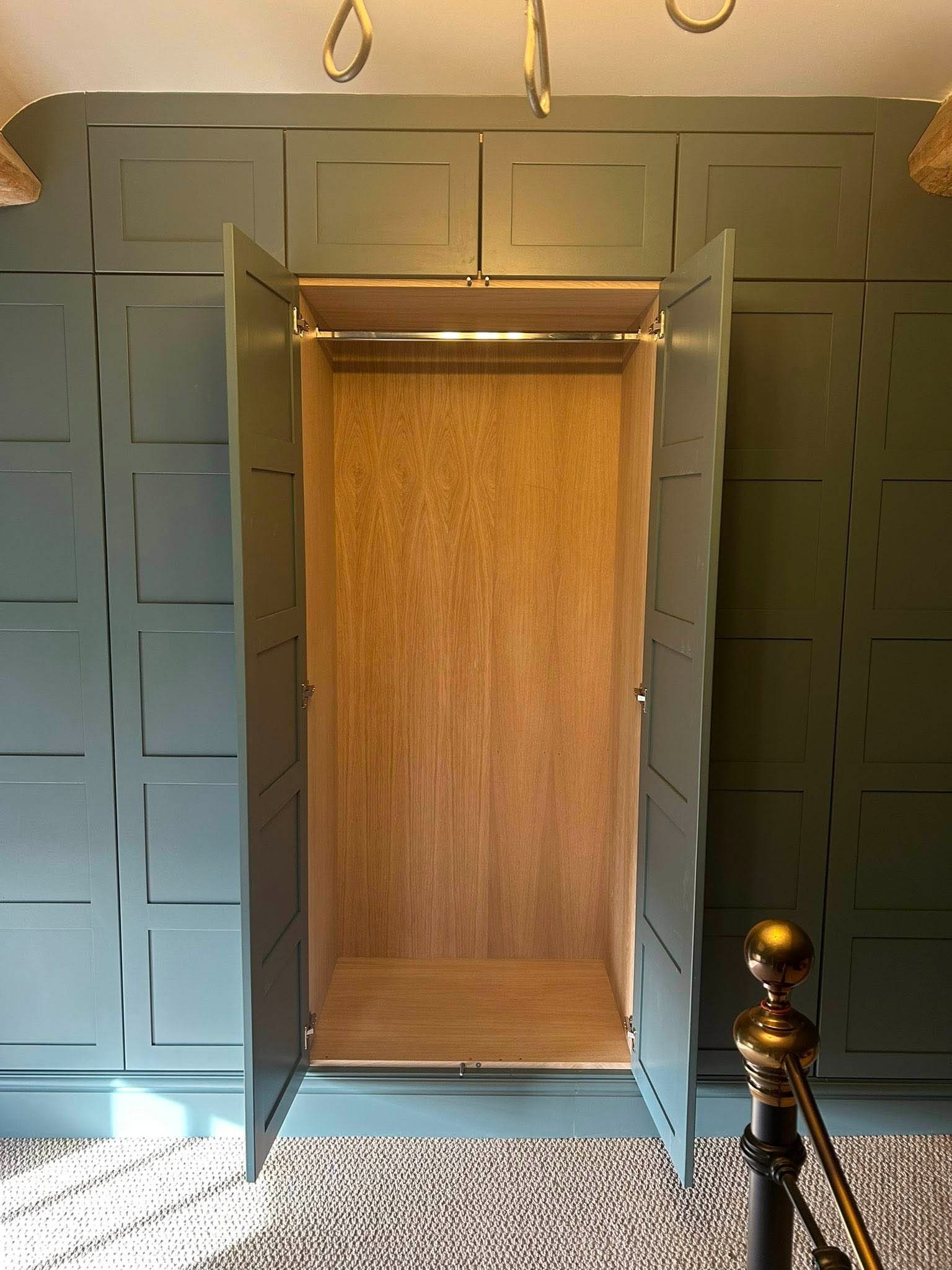 Bespoke wardrobe interior showcasing quality craftsmanship